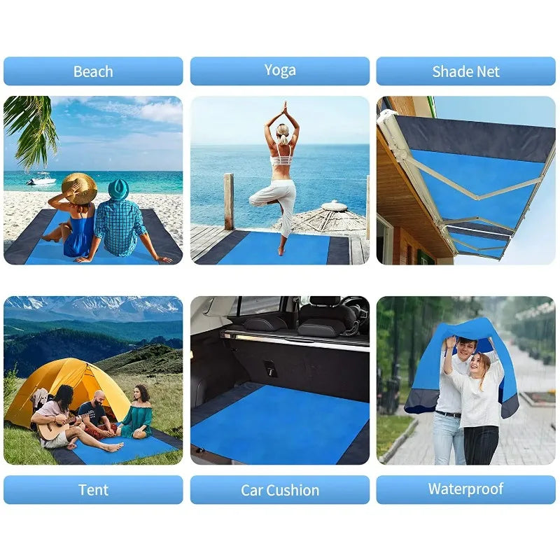 Waterproof Foldable Beach Blanket – Portable Outdoor Picnic Mat
