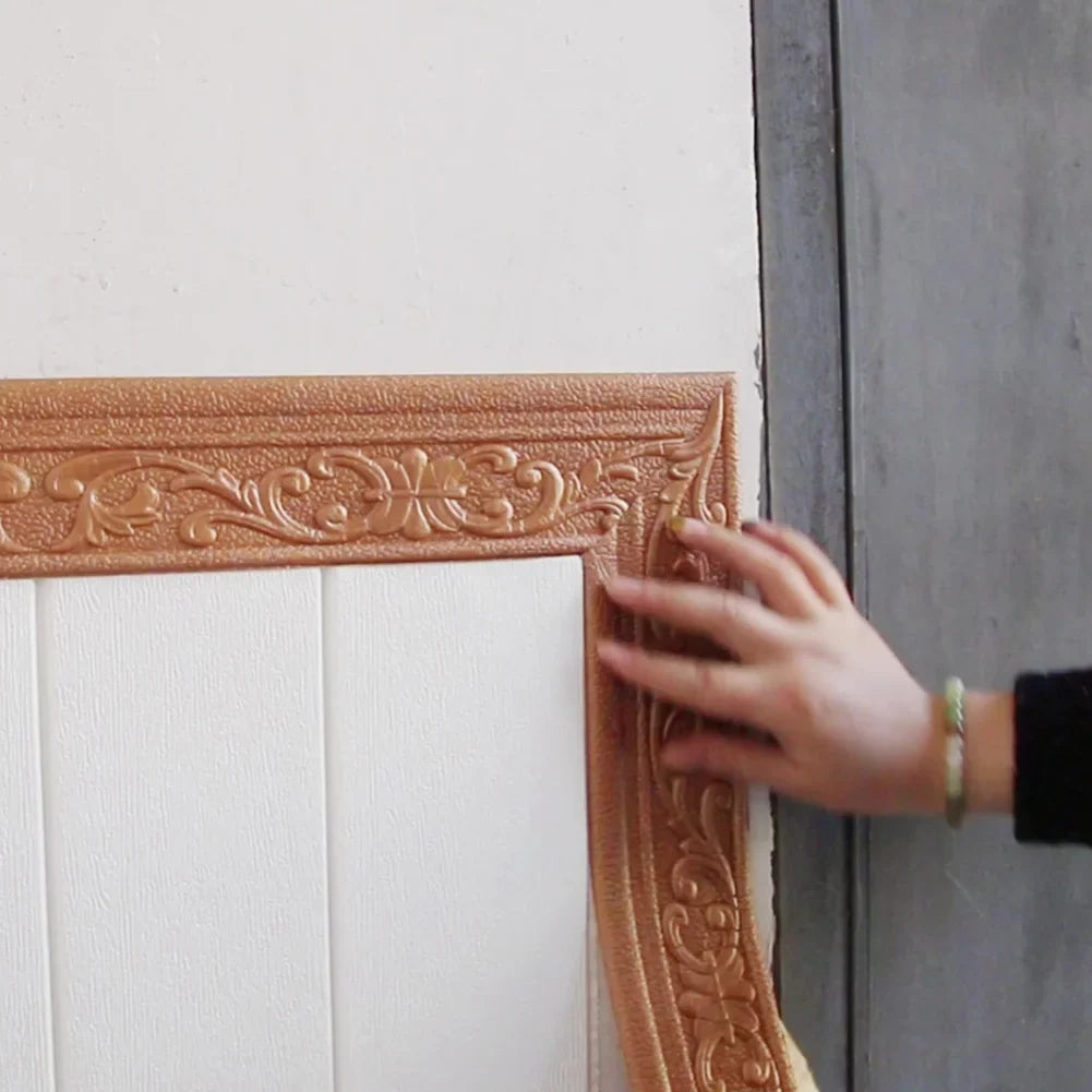 10m 3D Self-Adhesive Wall Trim Skirting Border | Waterproof