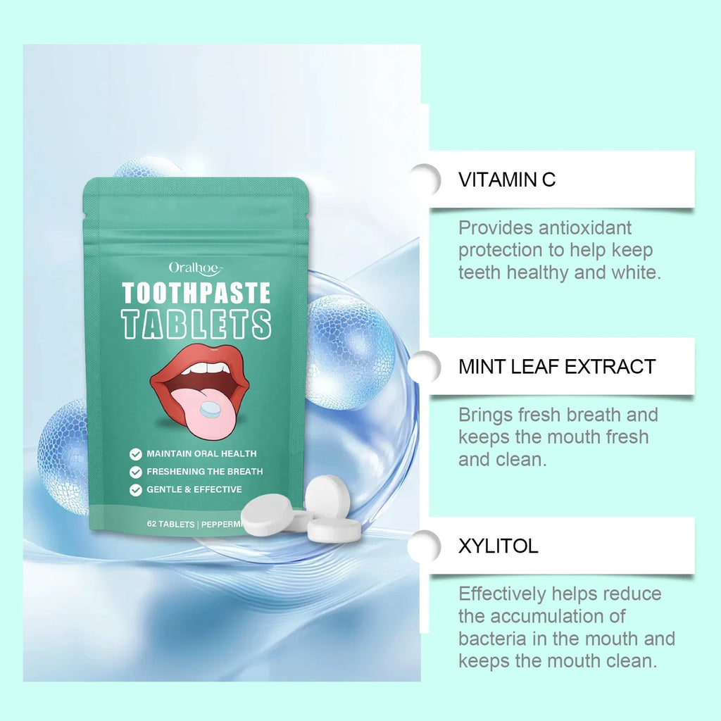 Oralhoe Jasmine Toothpaste Tablets – Whitening & Fresh Breath