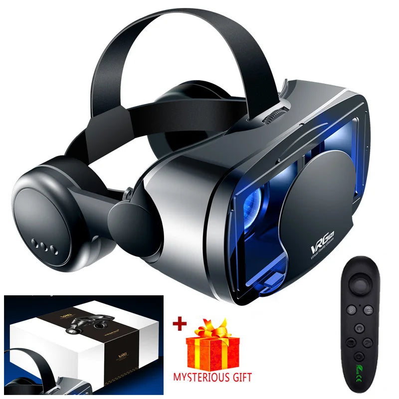 VRG Pro 3D VR Headset | 120° FOV, Blue Light Lenses, 5–7" Phones