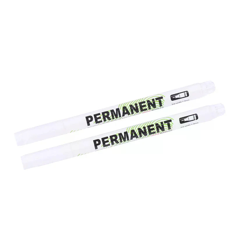 White Permanent Marker Pens Deep Hole Wood Rock Plastic Leather Glass
