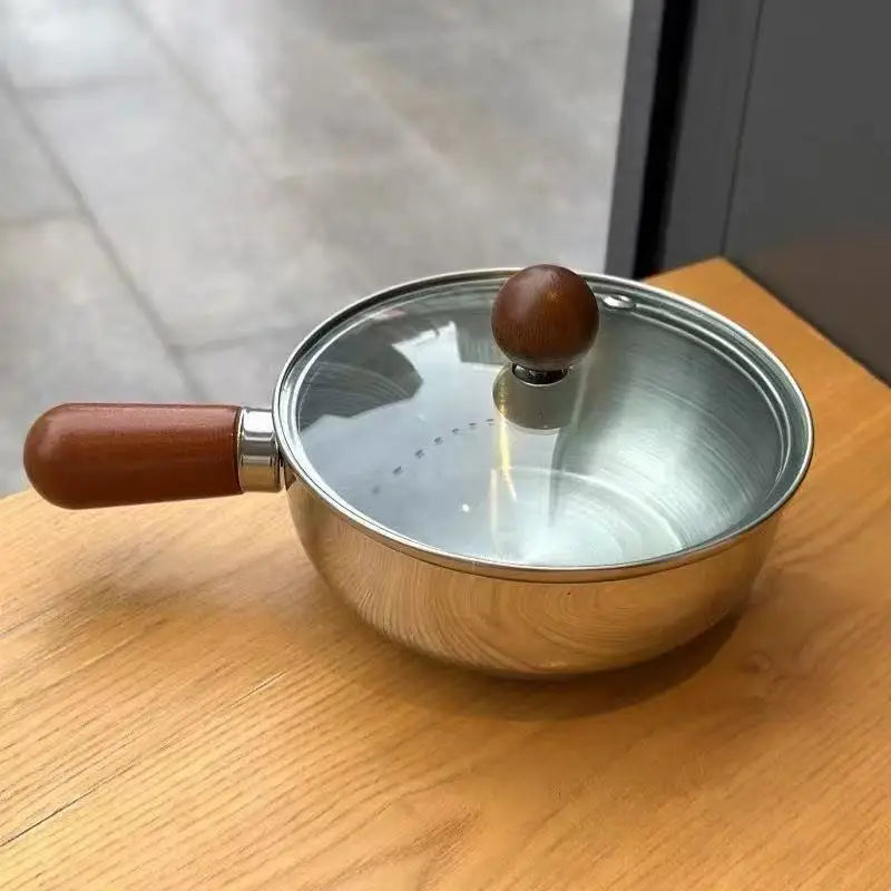 Stainless Steel Small Cooking Pot | Milk & Noodle Pot for One