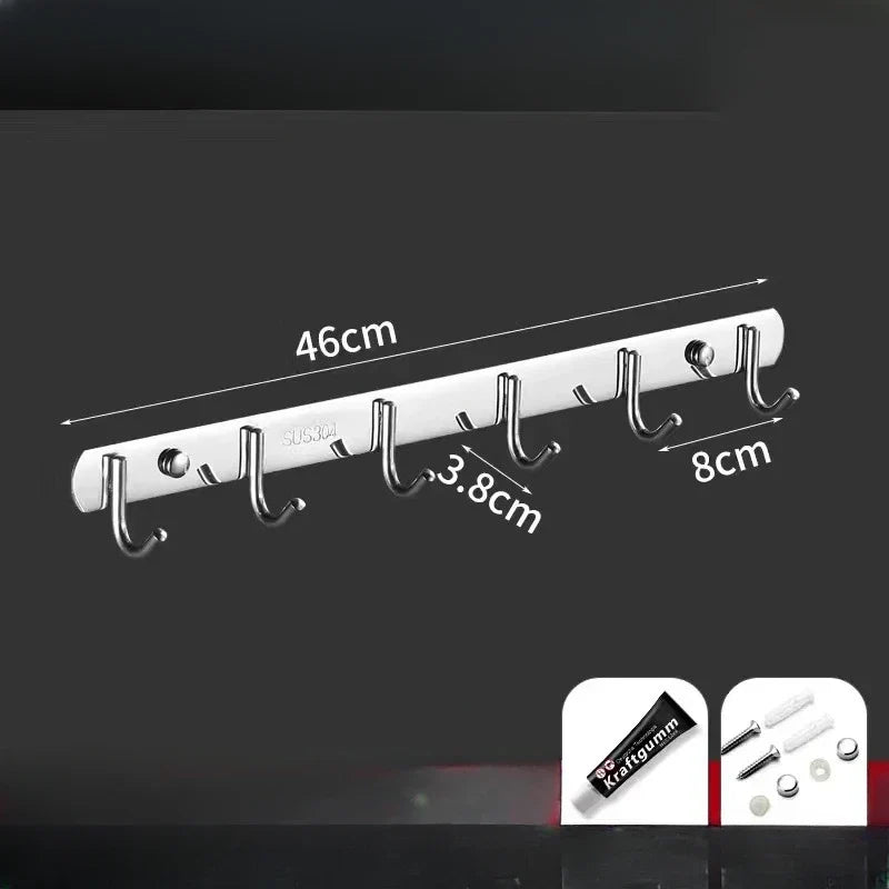 Stainless Steel Hook Hooks Toilet Clothes Kitchen Supplies Hanger