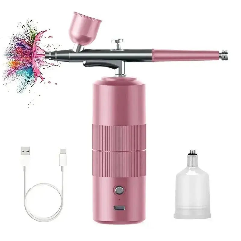 Portable Airbrush Kit with Compressor – Nail Art & Crafts