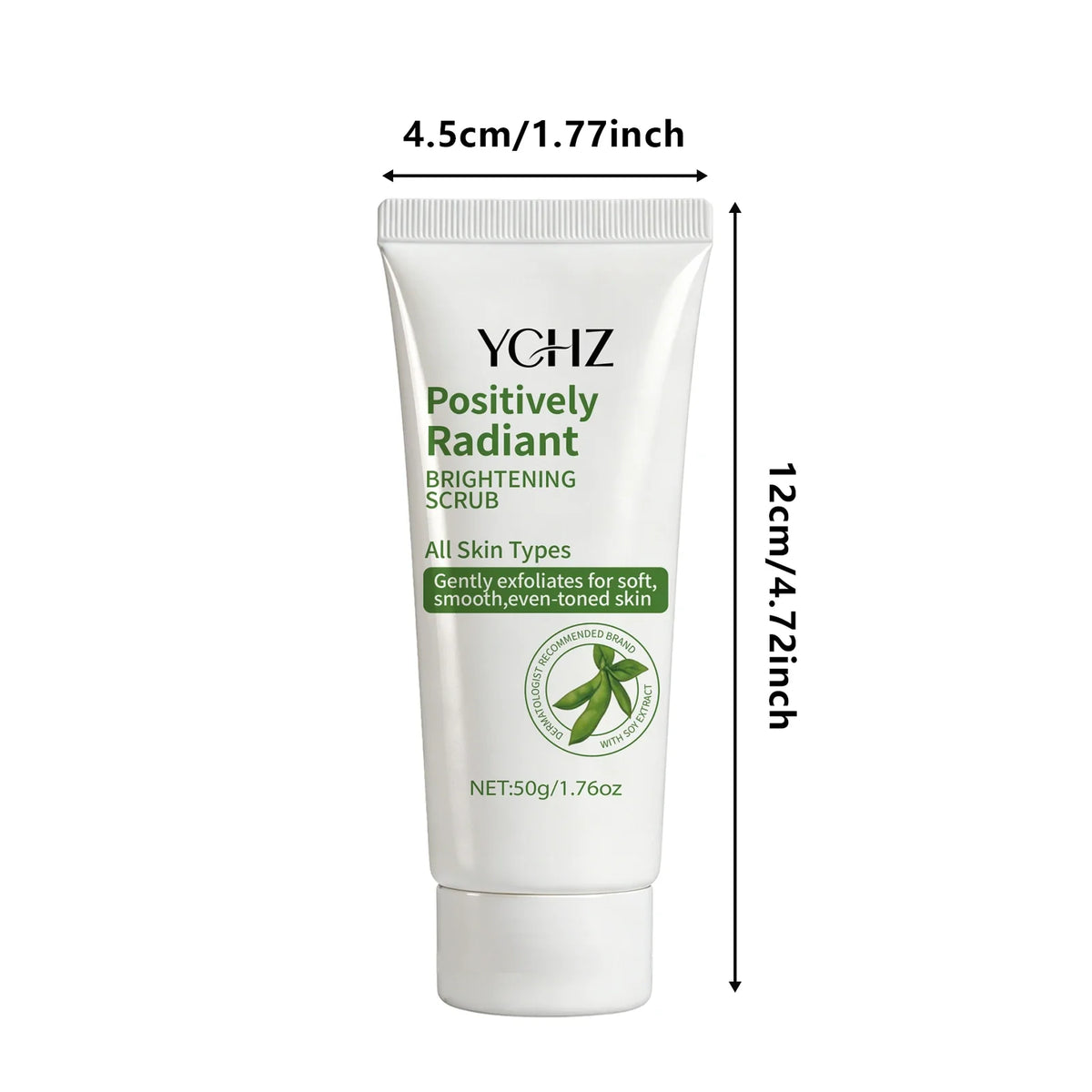 Radiant Skin Cleansing Scrub Gel – Soybean Extract, Oil-Free