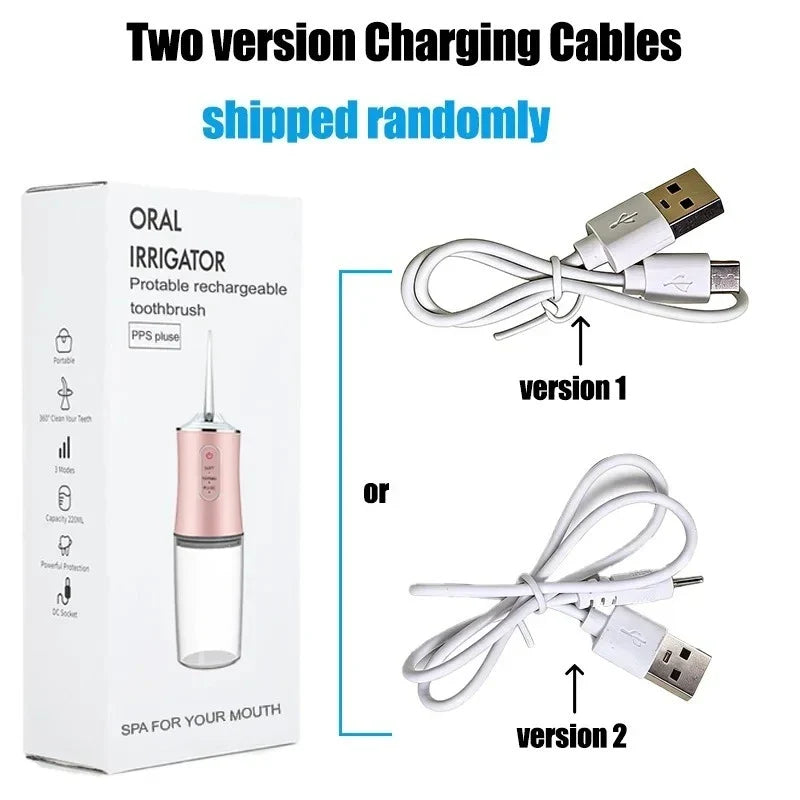 Cordless Water Flosser Electric Oral Irrigator 3 Modes IPX7