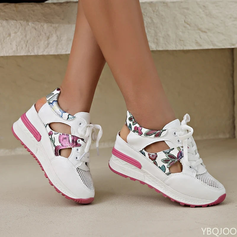Women's Lace-Up Wedge Sandals – Breathable Casual Sport Shoes