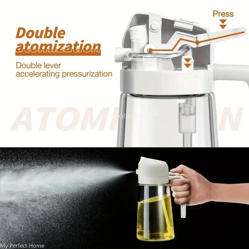 2-in-1 Oil Sprayer Bottle 500ml – Air Fryer, BBQ & Kitchen
