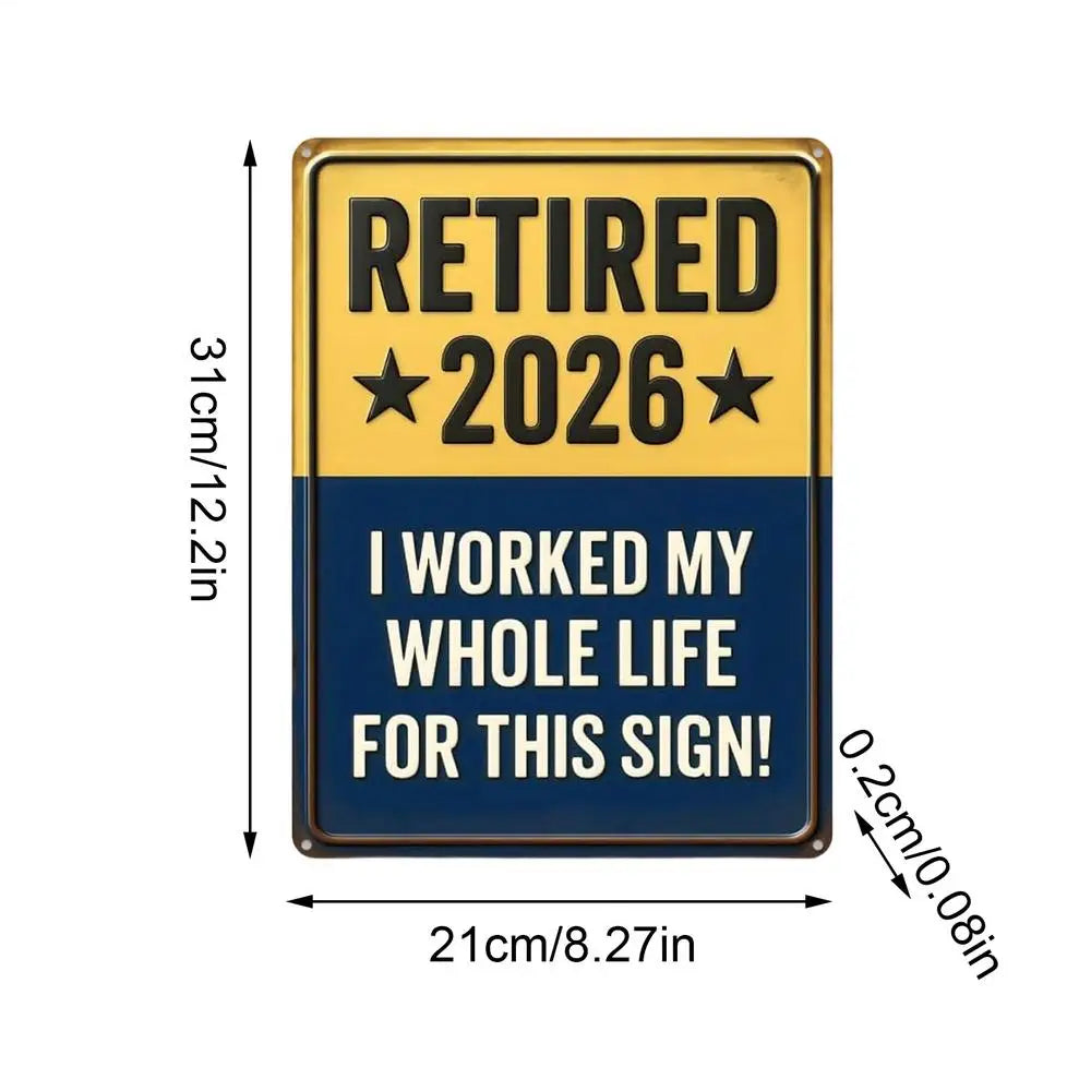 Retired Signs Men Women Bright Long Lasting Photo Prop Keepsake