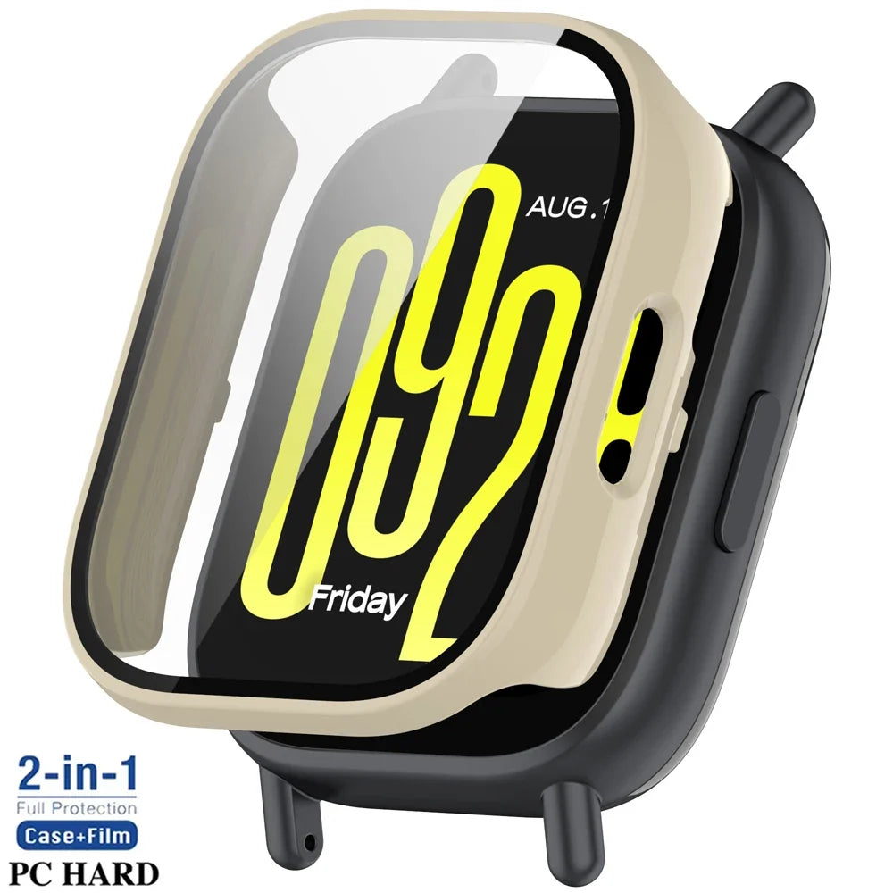 Redmi Watch 5 Active/Lite Case – Tempered Glass + PC Cover