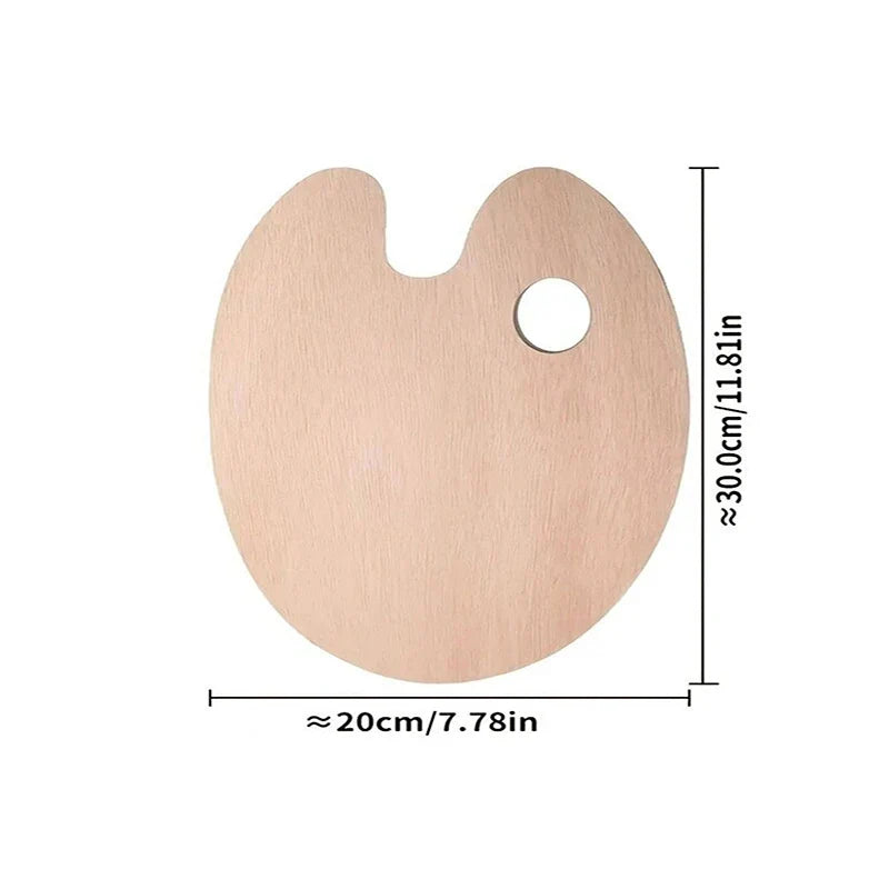 Bview Wood Watercolor Palette Oil Acrylic Painting Tool Art