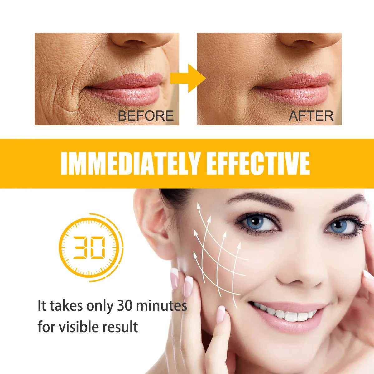 Hydrogel Collagen Smile Line Patches – Anti-Wrinkle Lifting (10pc)