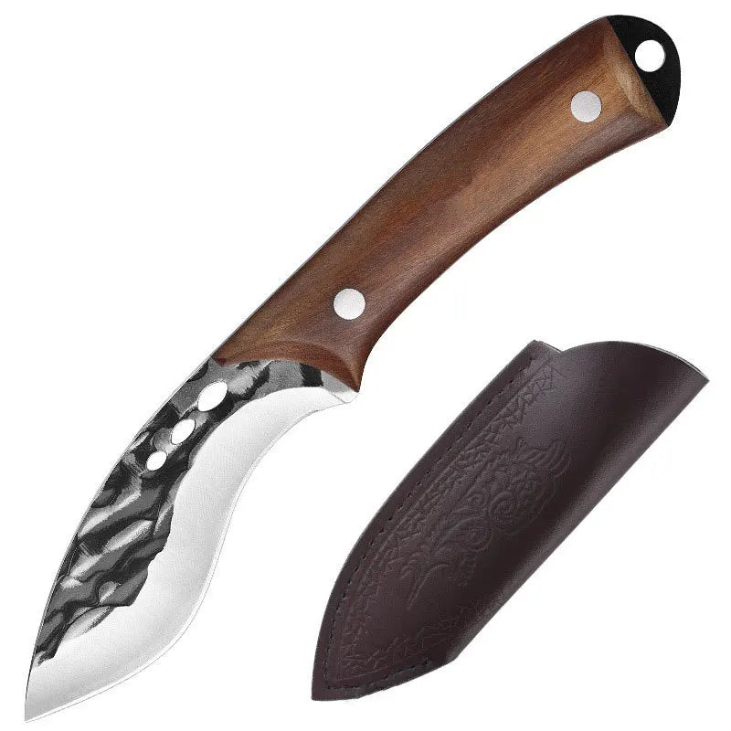 Forged Meat Cleaver & Boning Knife – Full Tang Sandalwood