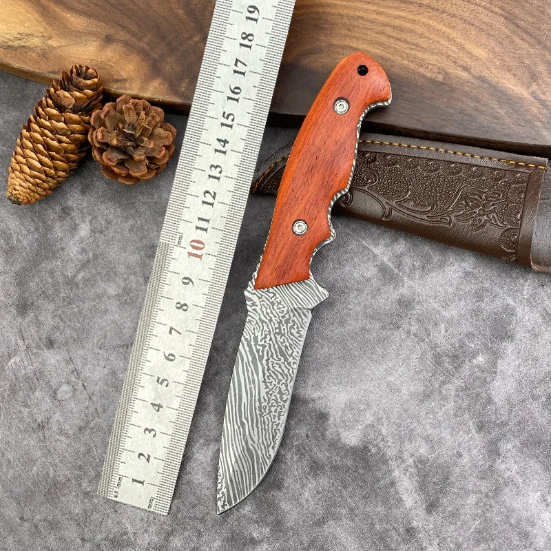 Hand Forged Butcher Knife with Sheath – 10.5" Stainless Steel