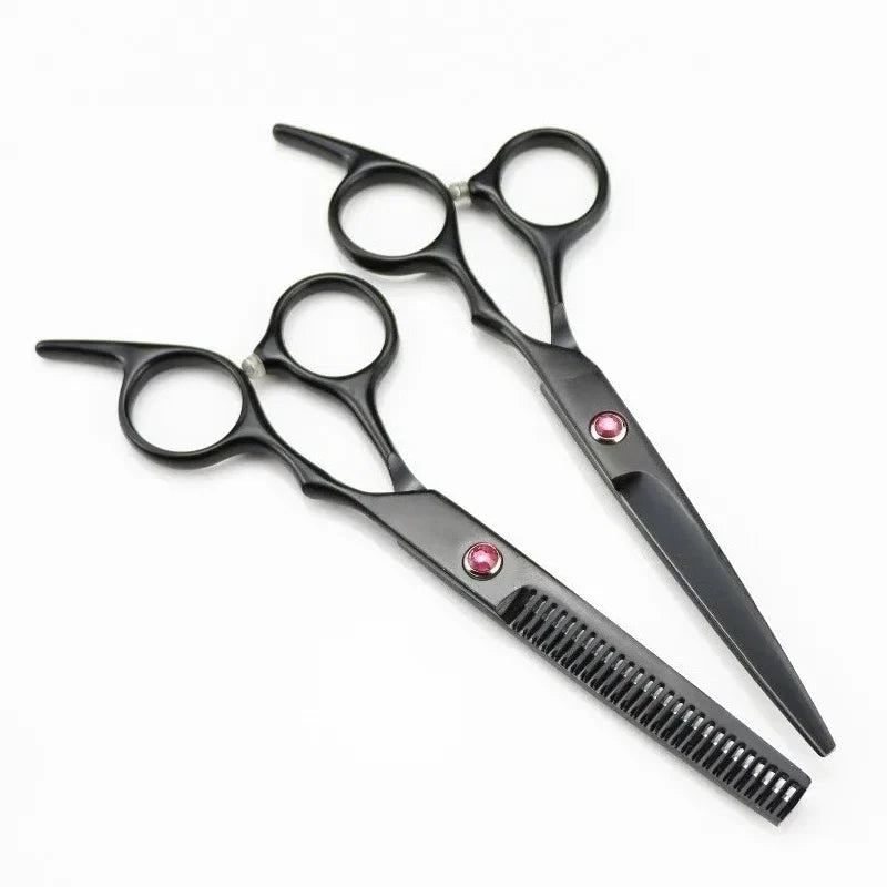 6-Inch Color Coated Hair Cutting Scissors & Thinning Shears Set