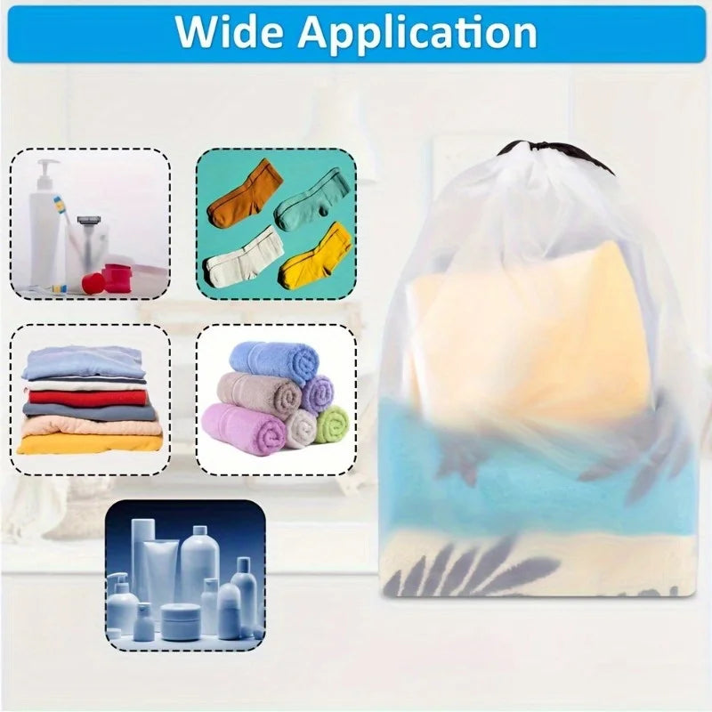 Waterproof Transparent Drawstring Storage Bags – 5/10/20 Pack