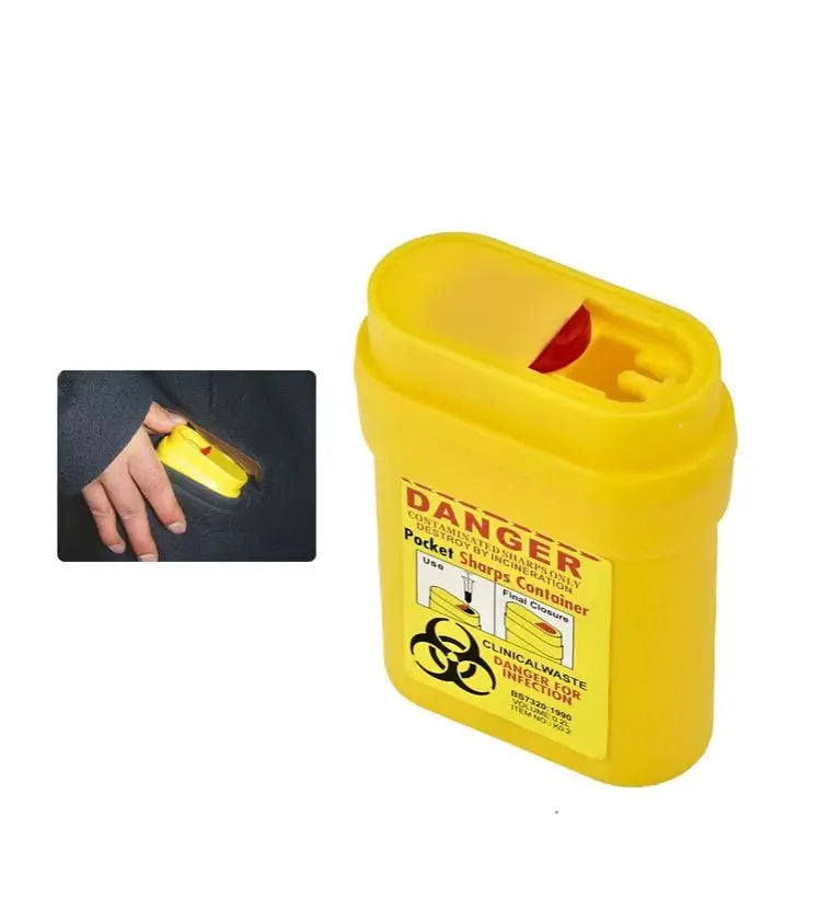 0.2L Red Sharps Container | Puncture-Resistant Needle Disposal Bin