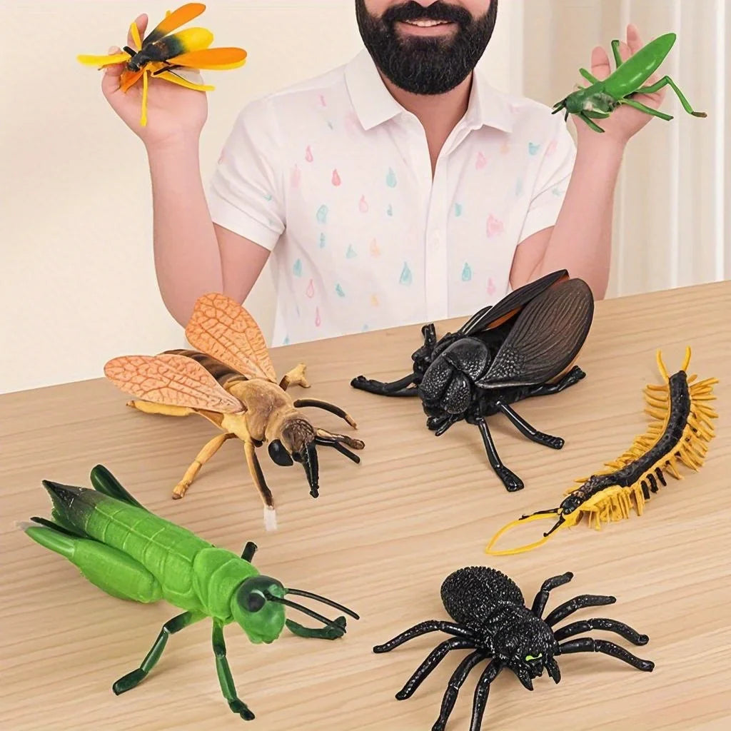 12 Realistic Fake Insects – Halloween & April Fool's Party Props
