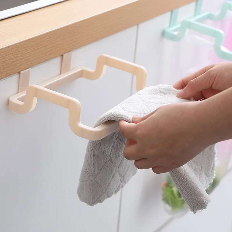 Mini Garbage Bag Holder Door Back Plastic Bracket Trash Storage