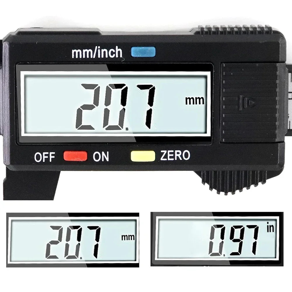 Digital Vernier Caliper 100mm/150mm Plastic LCD Measuring Tool