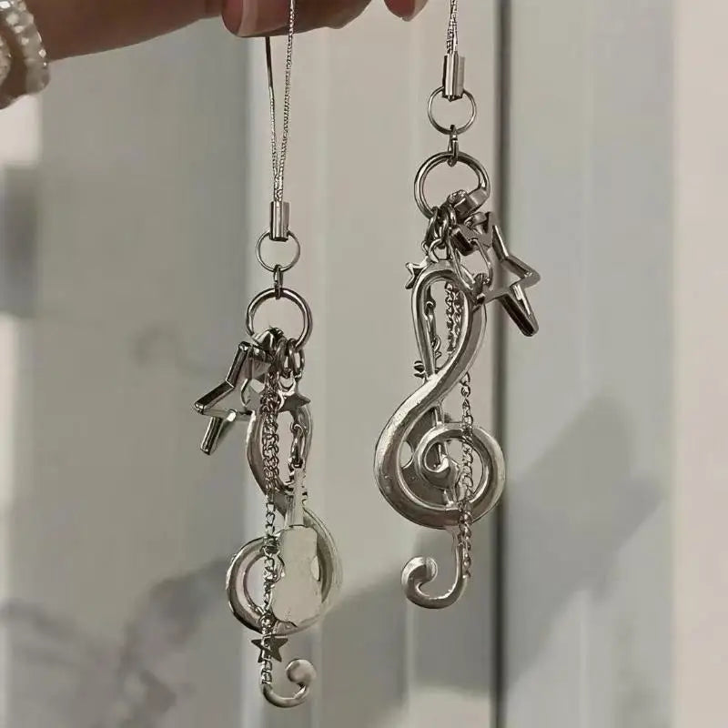 Y2K Musical Notes Guitar Keychain – Bag Charm & Pendant