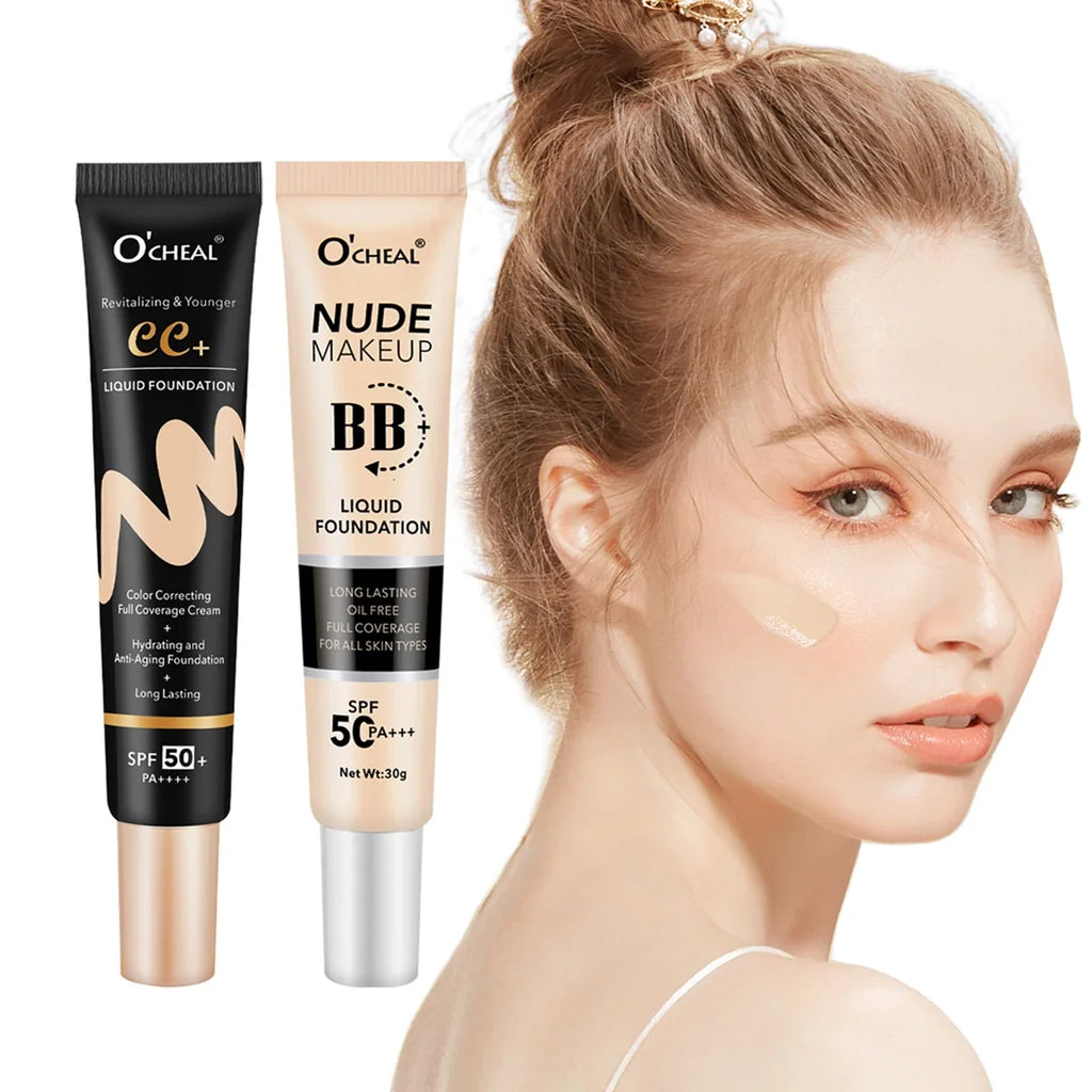O'Cheal BB CC Cream SPF 50 PA+++ Liquid Foundation 30g