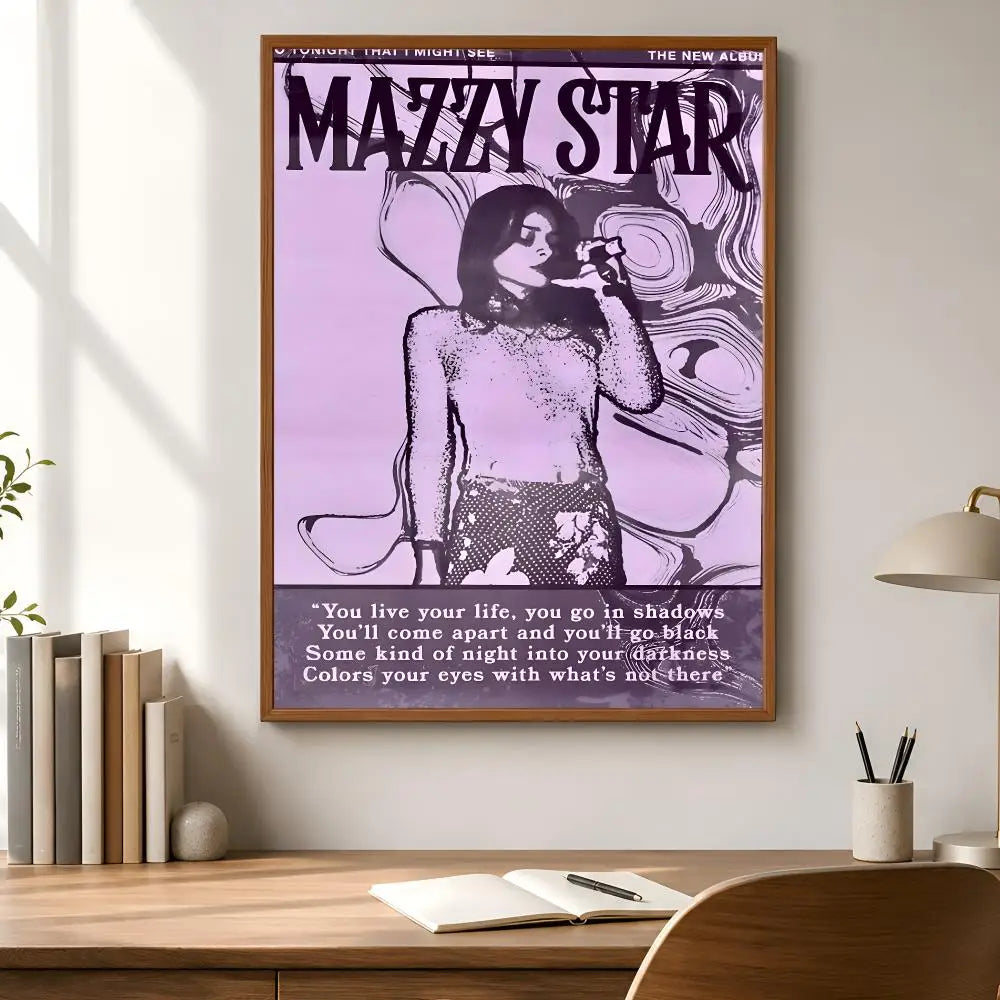 Mazzy Star Poster HD Waterproof PVC Wall Sticker | Music Décor