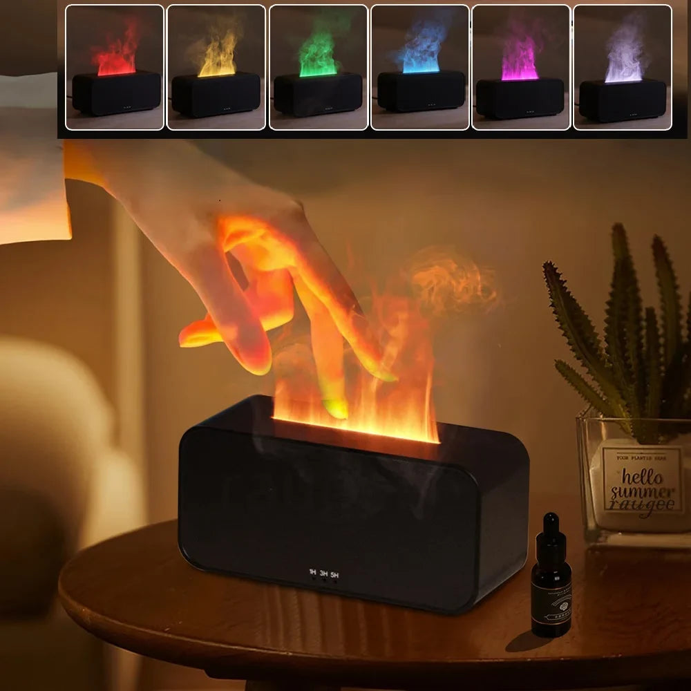HOMEFISH Flame Aroma Diffuser & LED Humidifier | Essential Oils