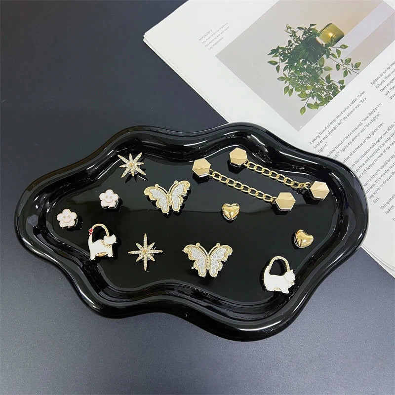 Fashionable Shoe Accessory Made Metal Chain Clasp Removable Suitable