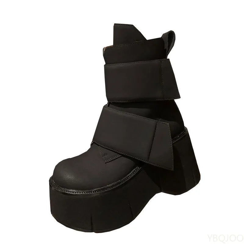 Women's Thick Sole Height Increasing Mid-Calf Boots