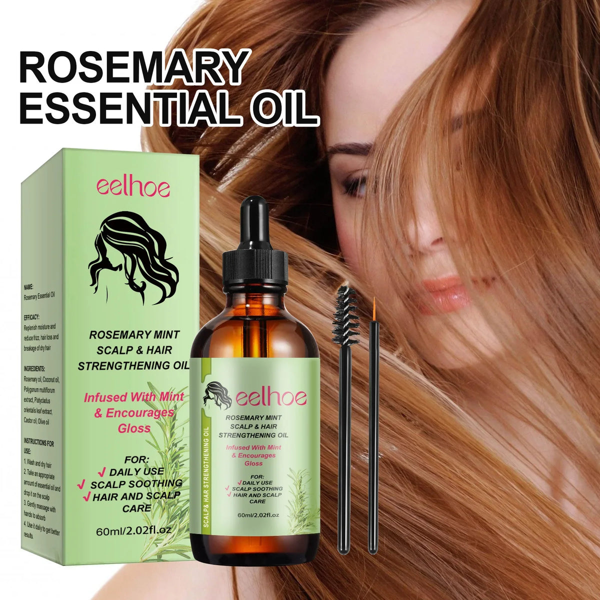 EELHOE Rosemary Oil Hair & Scalp Treatment 60ml | Natural