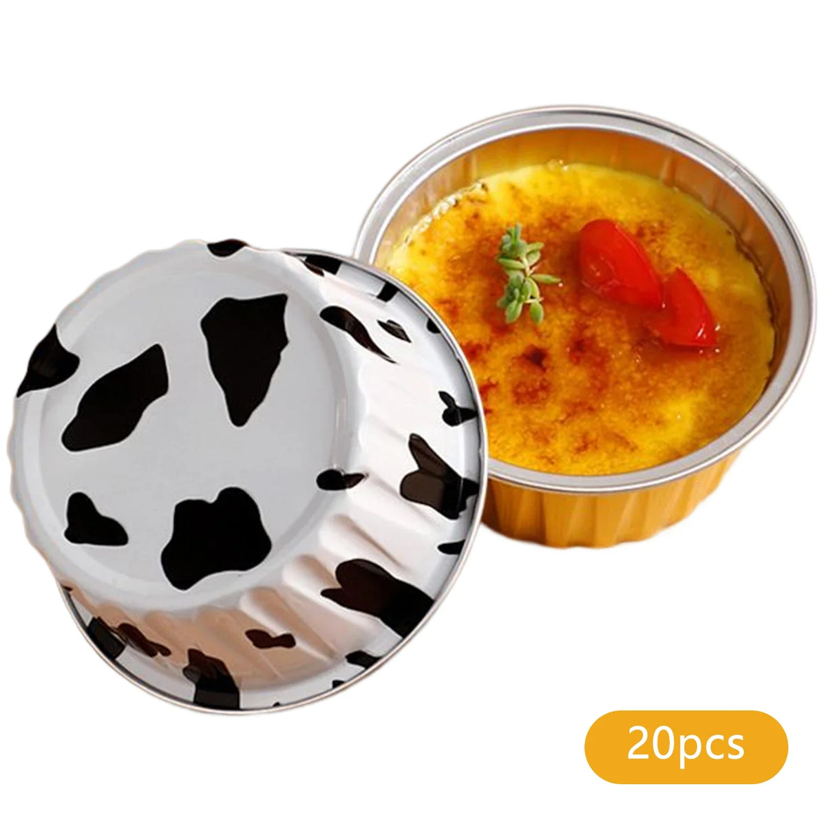 20-Pack Aluminum Foil Baking Cups with Lids | Oven & Freezer Safe