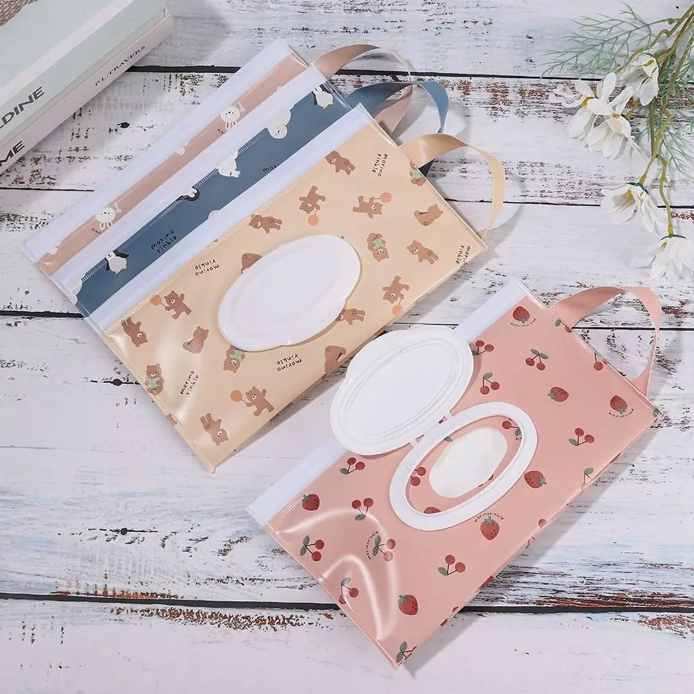 EVA Refillable Baby Wipes Pouch | Flip Cover Snap-Strap Holder