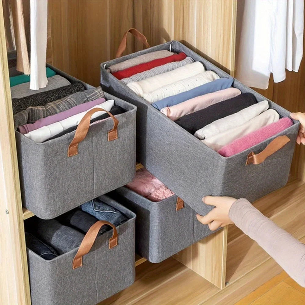 Foldable Storage Box Wardrobe Clothing Sorting Home Fabric Pants