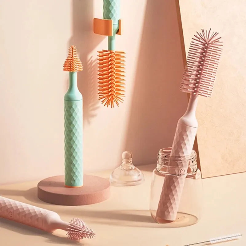 Cleaning Brush Electric Bottle Waterproof 360 Degree Rotating Long