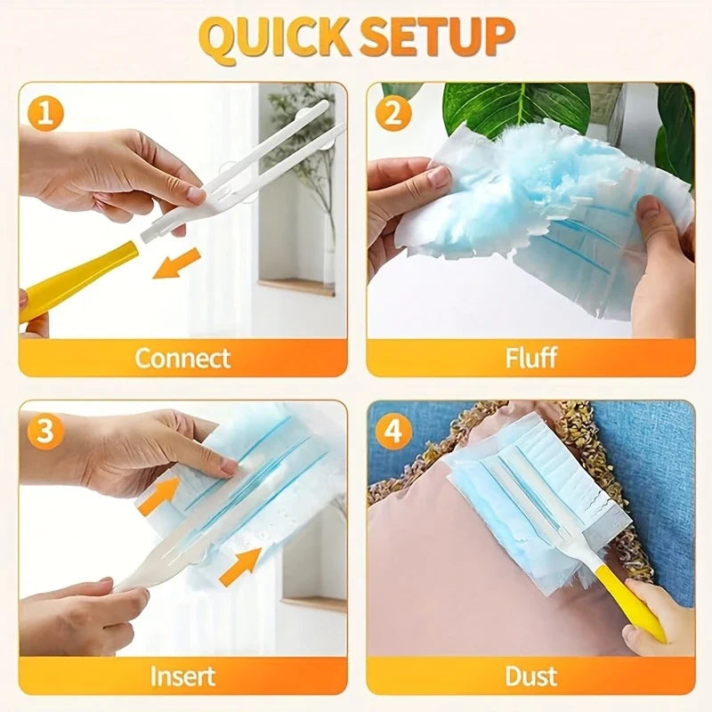 Disposable Electrostatic Microfiber Duster Refill Heads 10/30 Pack
