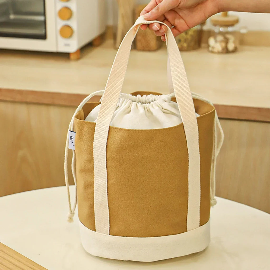 Simple Large Capacity Women's Handbag Canvas Insulated Hand-held