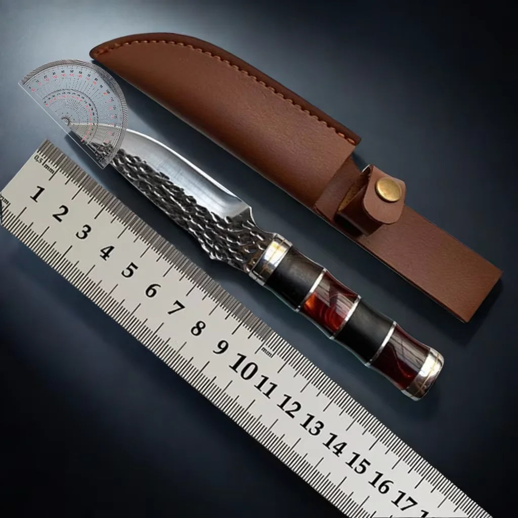 Vintage Fixed Blade Outdoor Knife – Hand Forged Bushcraft Blade