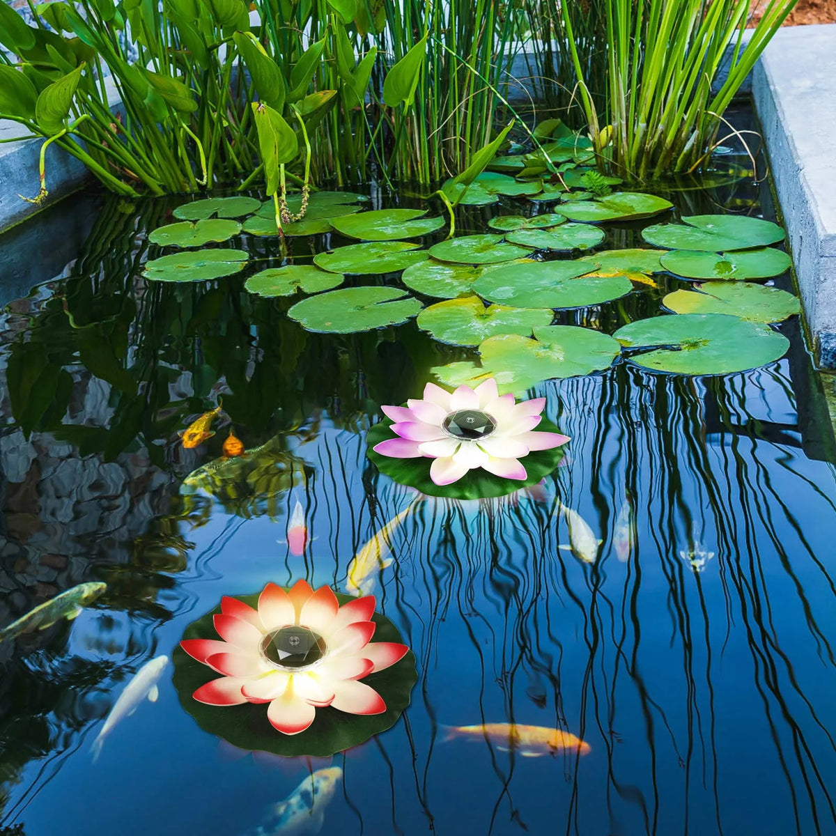 Solar Floating Lotus LED Light | Pool, Pond & Garden Decor