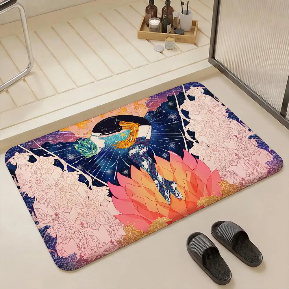 Land of the Lustrous Anime Flannel Floor Mat – Non-Slip Rug