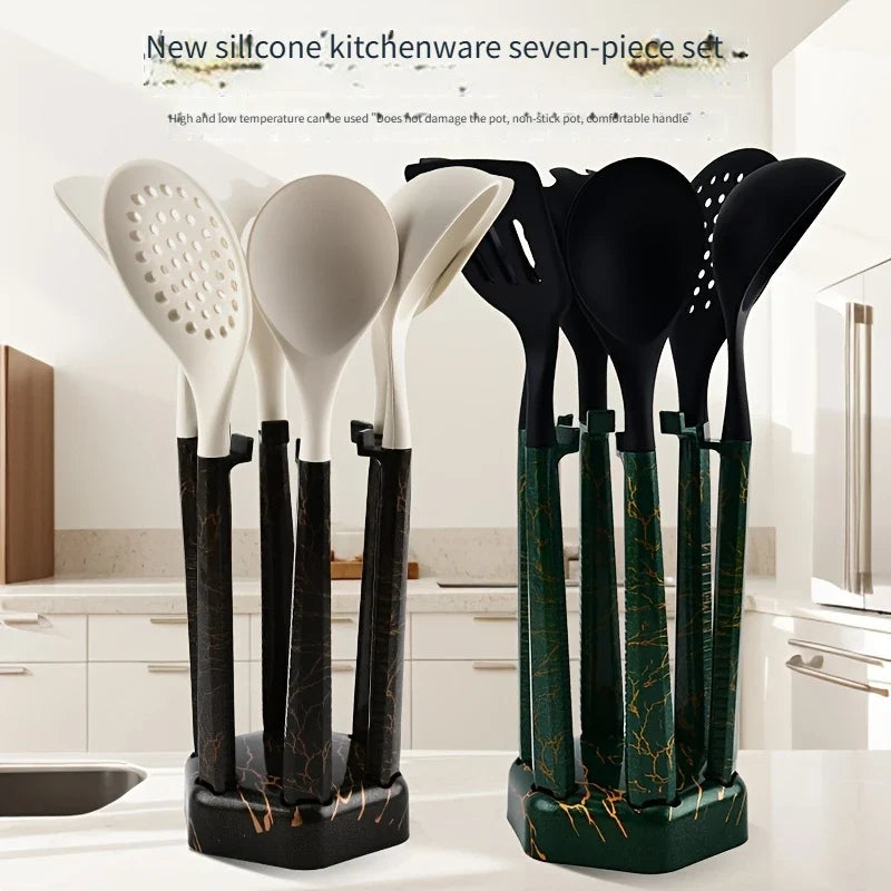 7-Piece Silicone Cooking Utensils Set – Non-Stick Safe Kitchen
