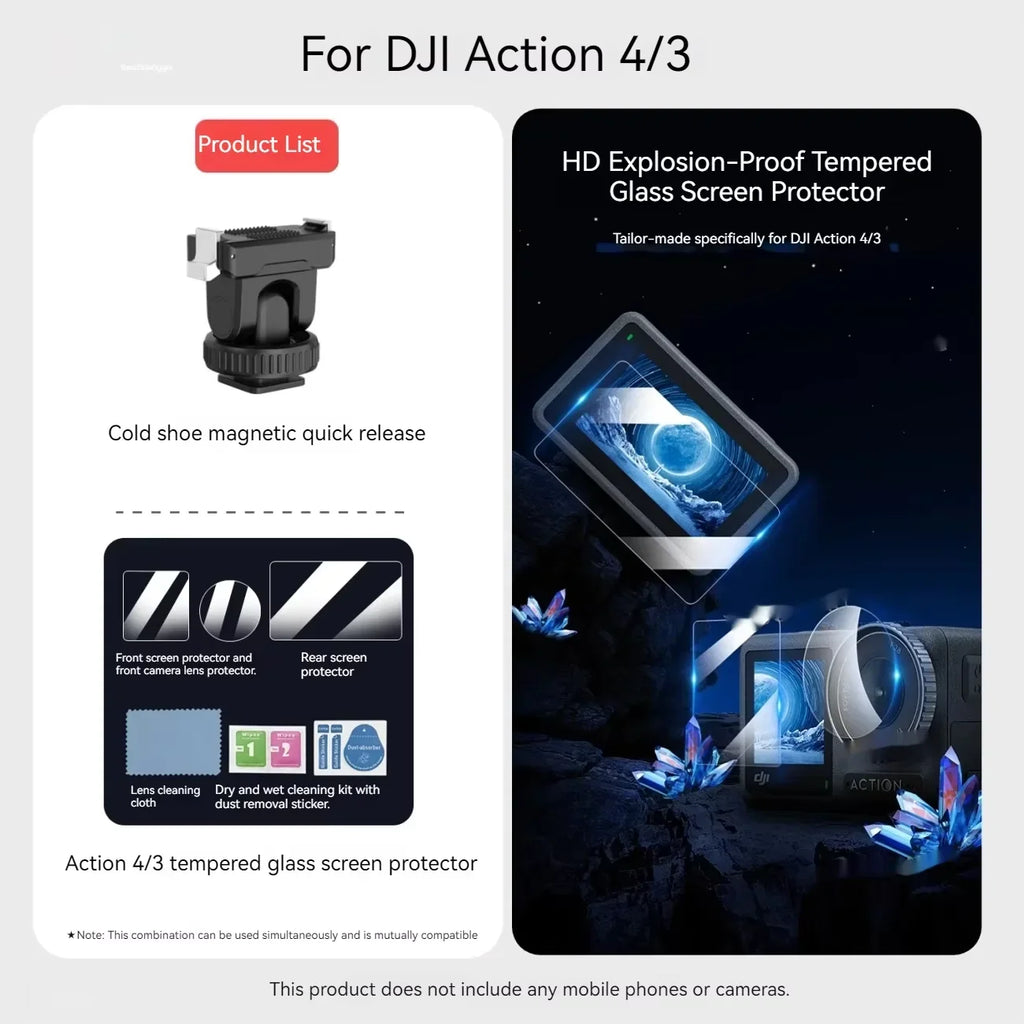 DJI Osmo Action 3/4/5 Pro Magnetic Quick Release Mount Adapter