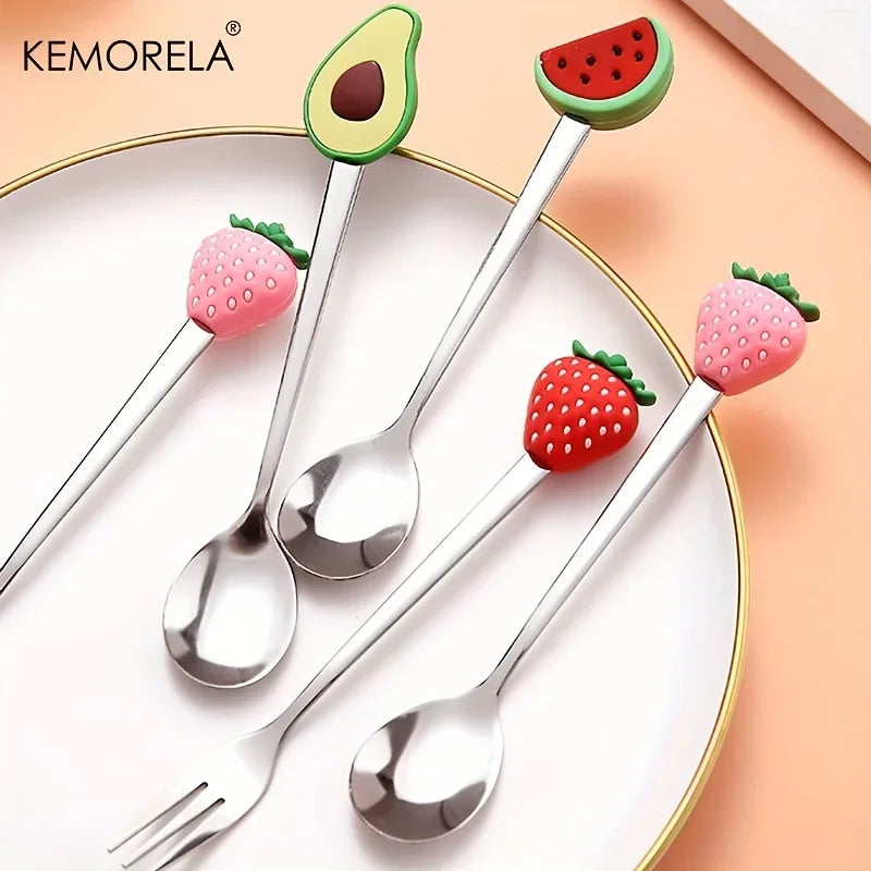 4-Piece Stainless Steel Cutlery Set – Spoons & Fruit Fork