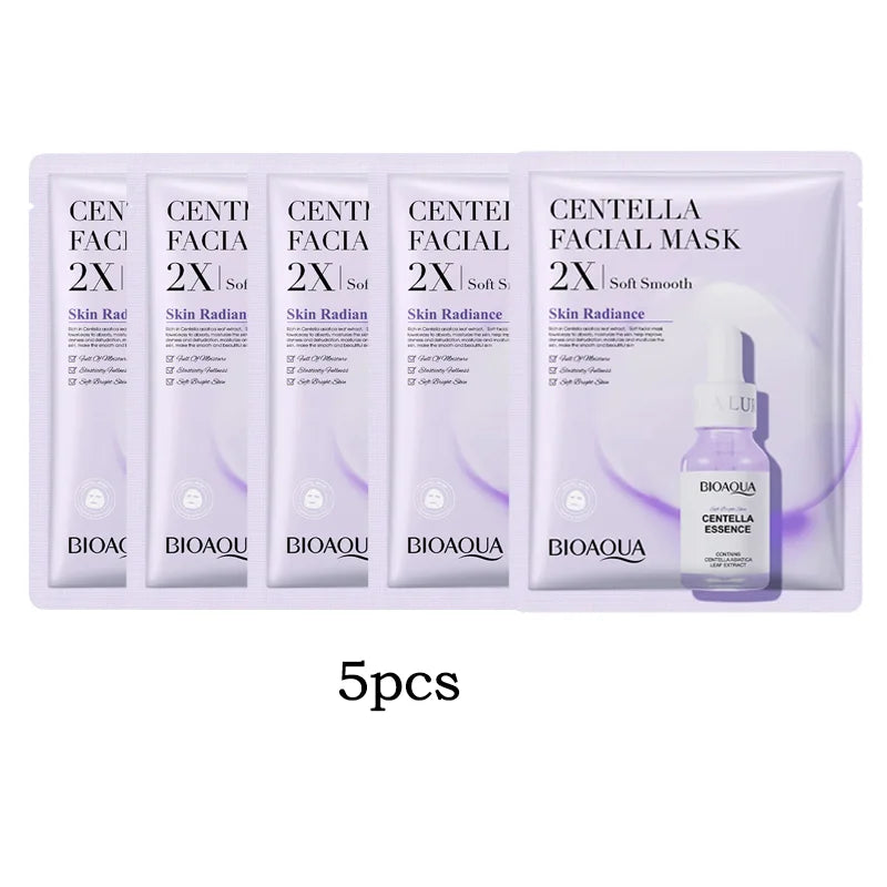BIOAQUA Centella Collagen Sheet Mask 20pcs – Hydrating & Bright