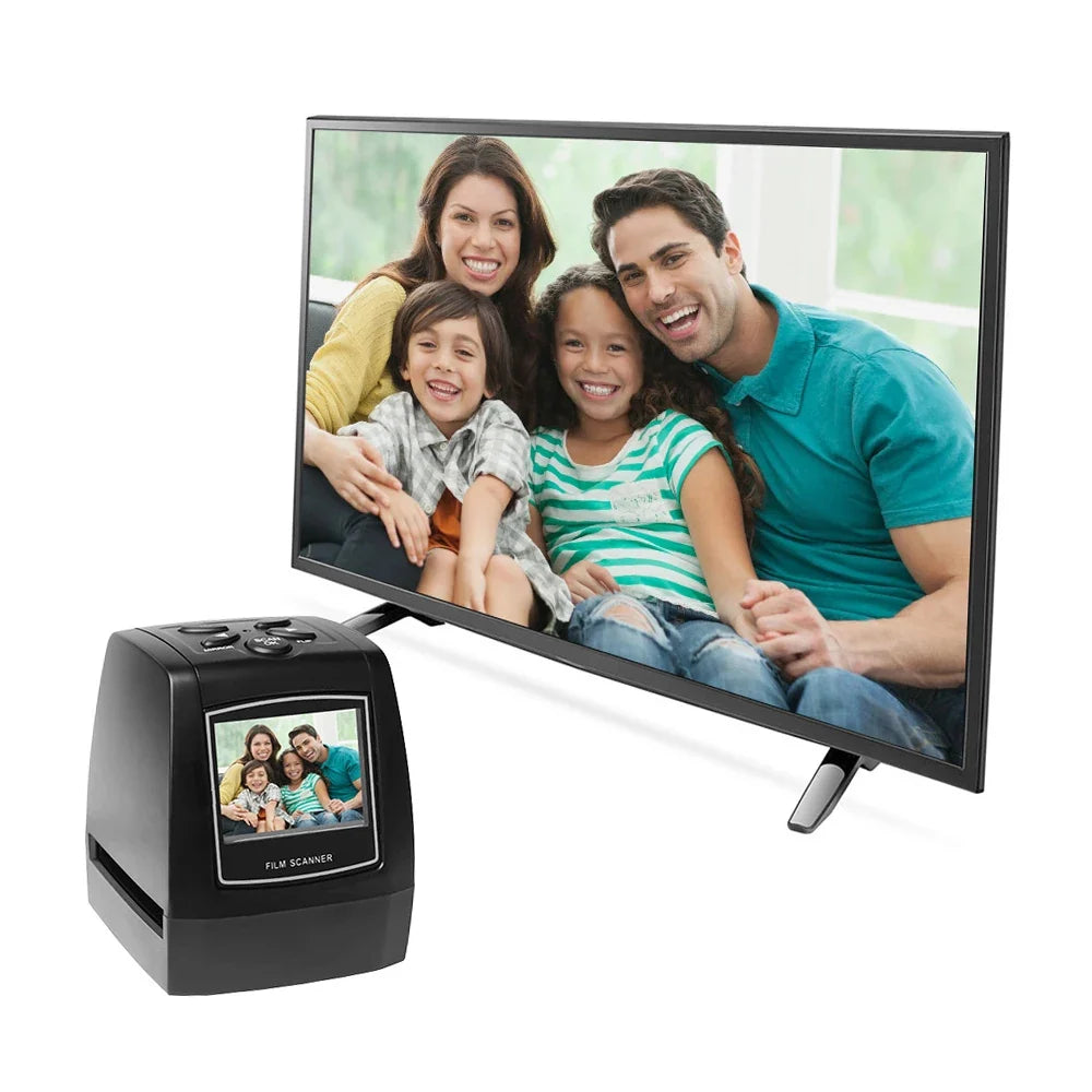 Portable 35mm/135mm Film Scanner | 2.4" LCD & Built-In Editor