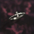 Huitan Cross Ring Women – CZ Pavé Gold & Silver Fashion Ring
