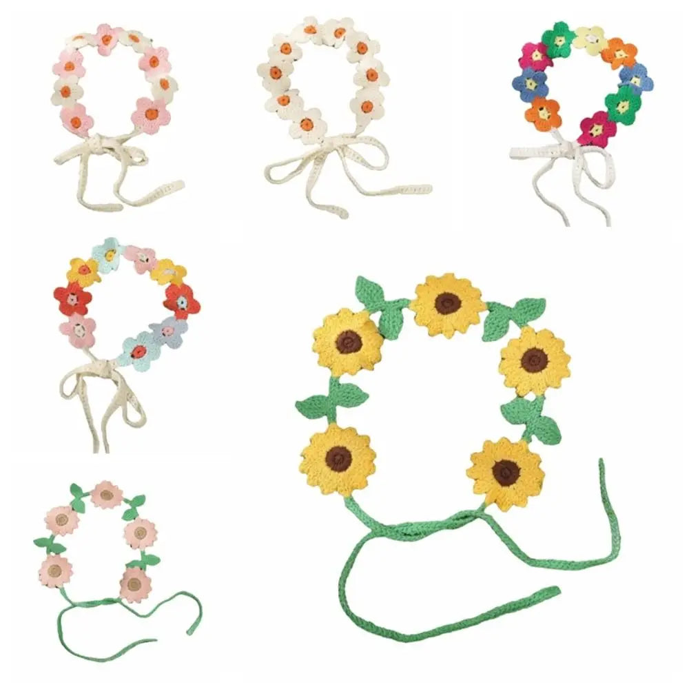 Crochet Knit Headband for Women – Floral Hair Wrap