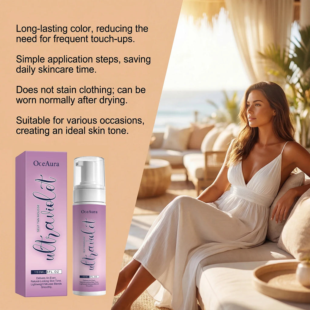 OceAura Self Tan Mousse – Sunless Tanning Foam 150ml