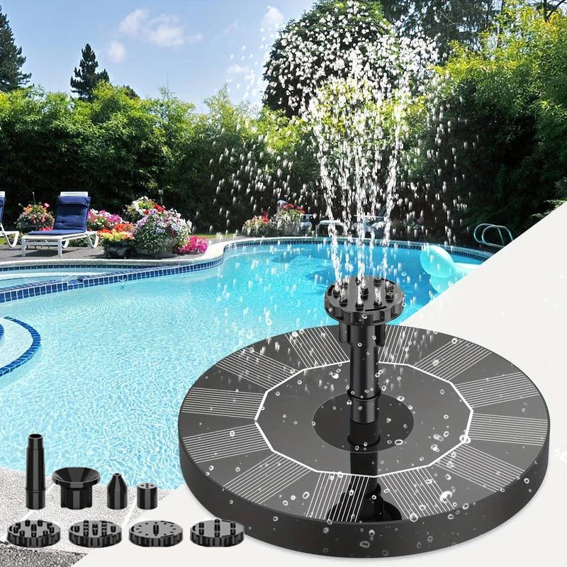 Solar Fountain Pump 2.5W – 6 Nozzles, Bird Bath & Garden Pond