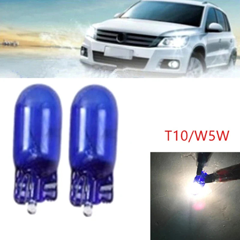 Car Halogen W5W T10 168 Wedges 12V 5W Xenon Signal Lamp 6000K White